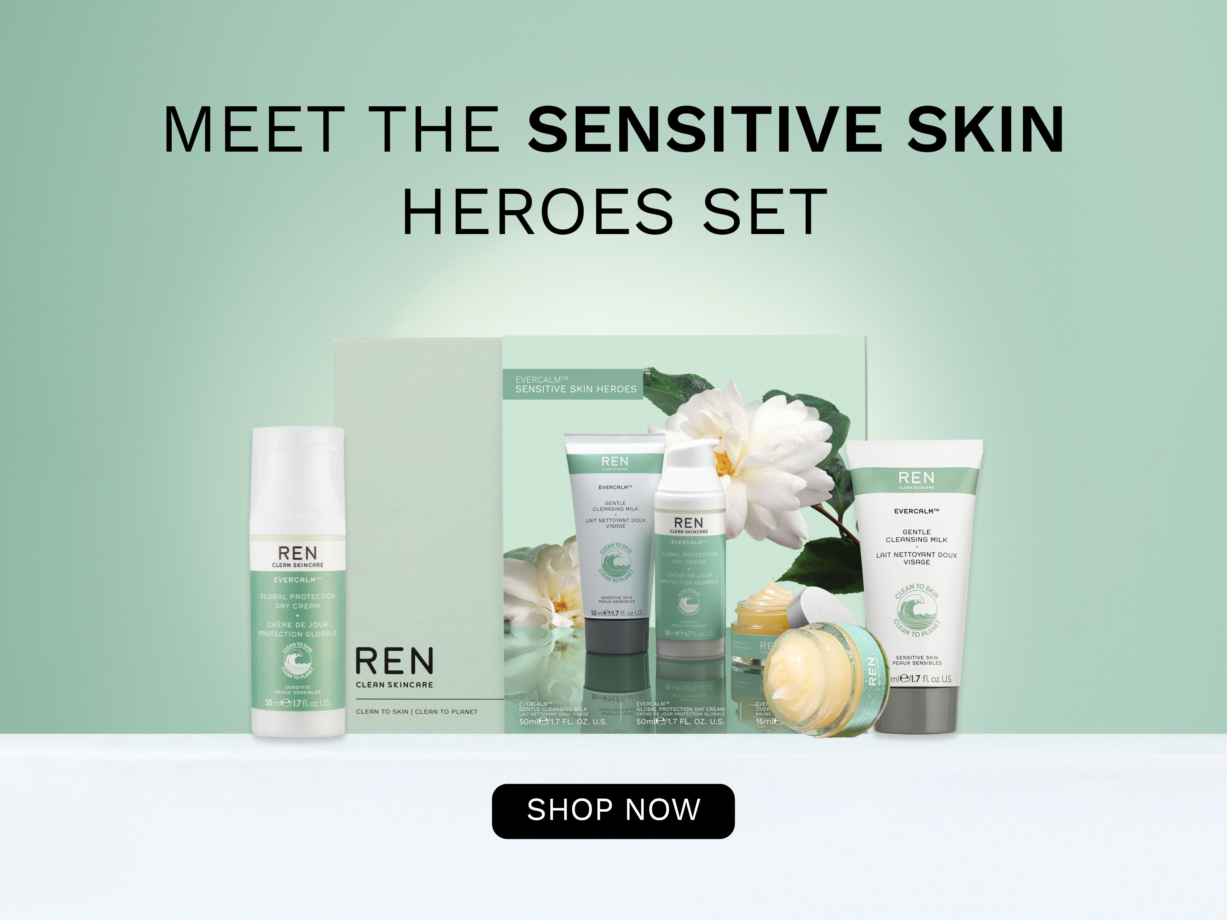 Meet the sensitive skin heroes set. Shop now. 
